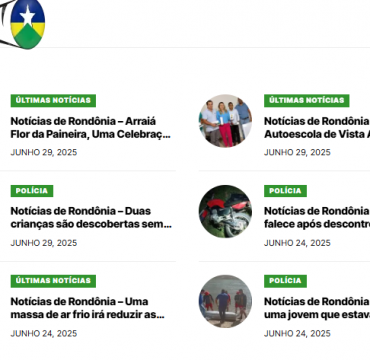 Portal de Notícias de Rondônia Informações em Tempo Real sobre o Estado